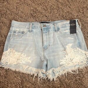 Hollister Women's Light Blue Denim Shorts